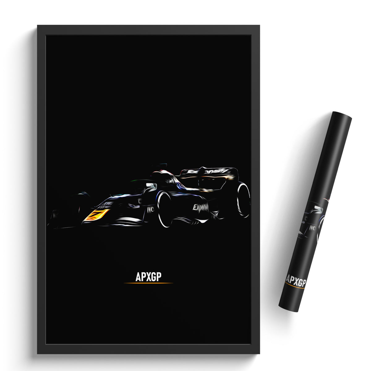 APXGP (sideview)- F1 Race Car Print – Illustrated Tracks