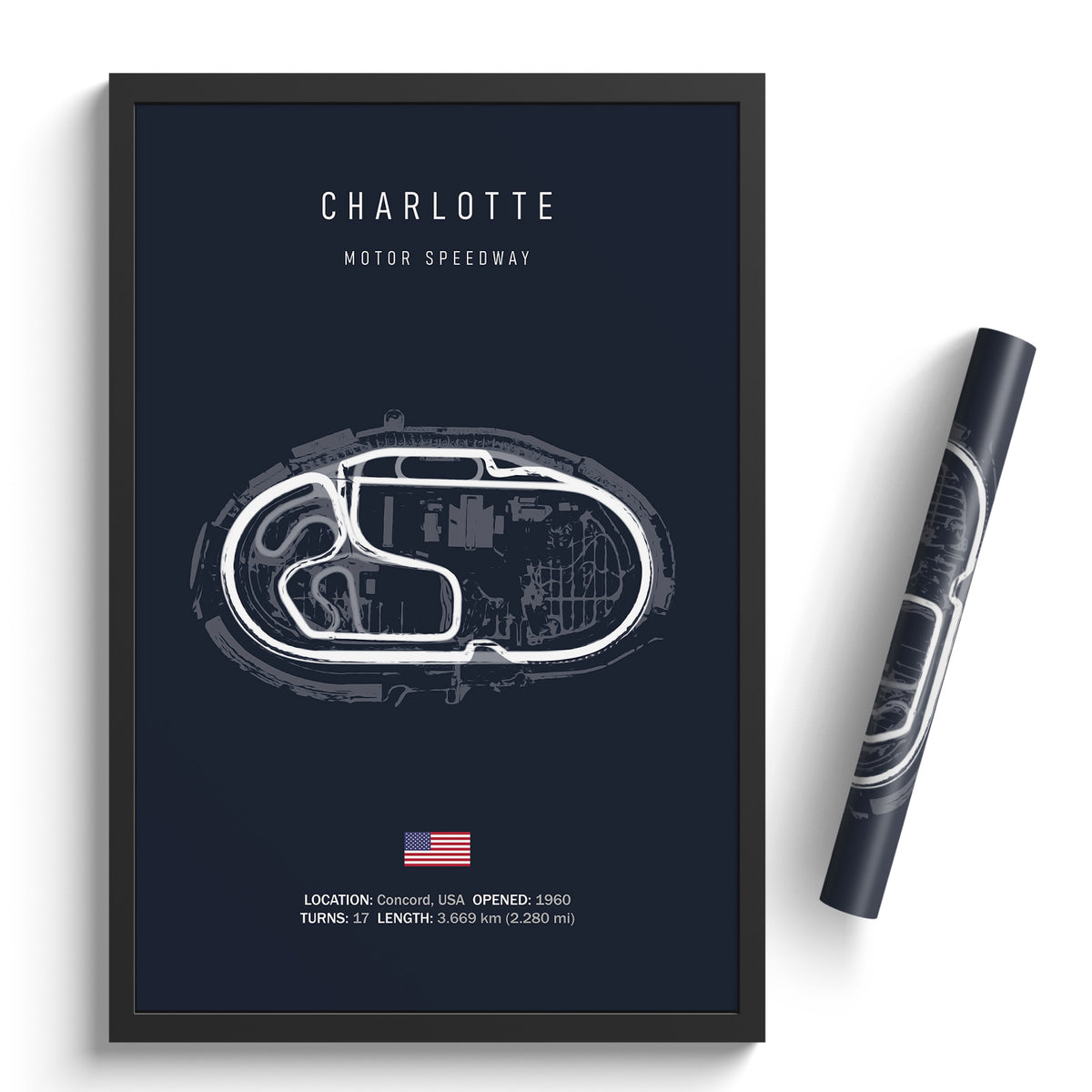 Charlotte Motor Speedway Roval - Racetrack Print – Illustrated Tracks