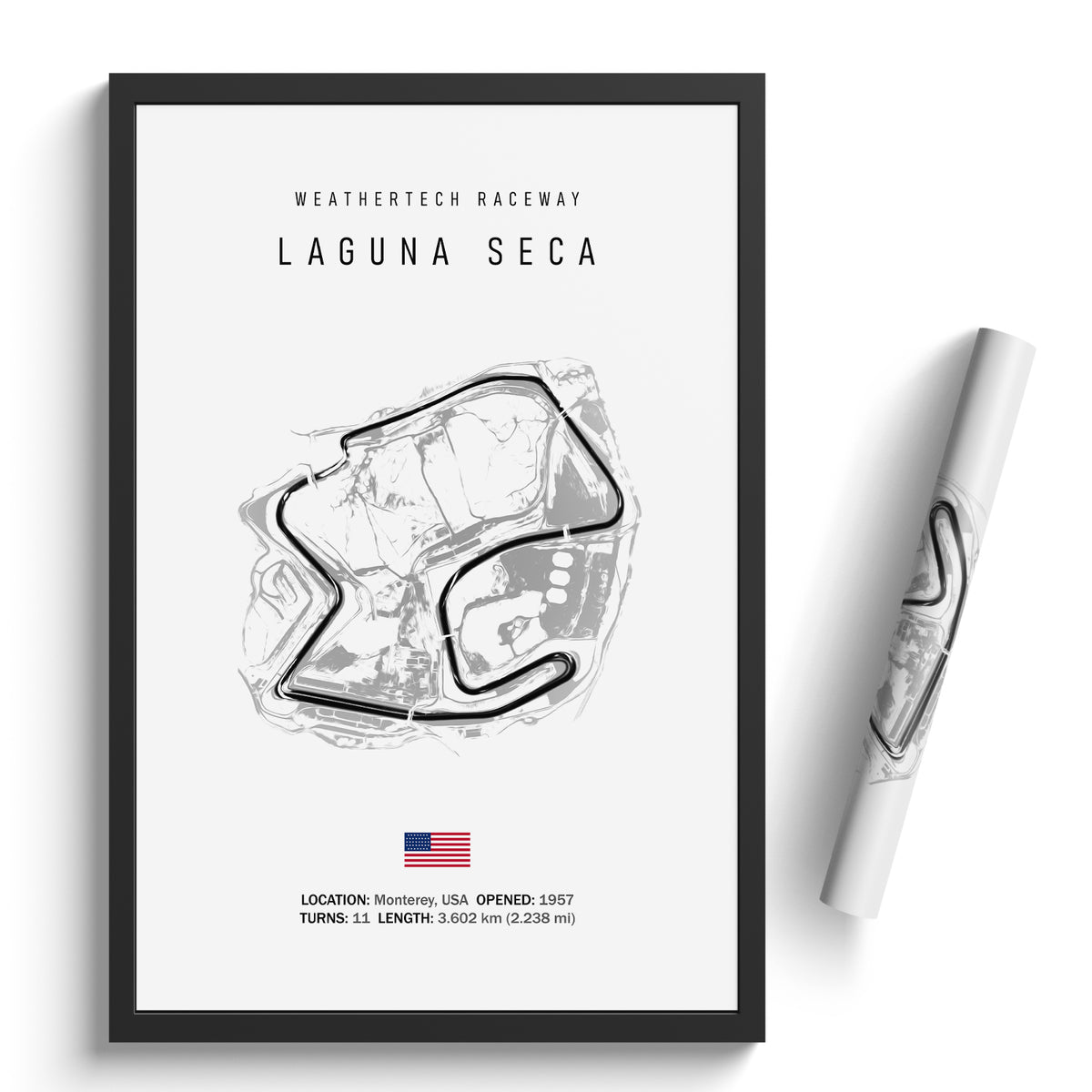 Laguna Seca - Racetrack Print – Illustrated Tracks