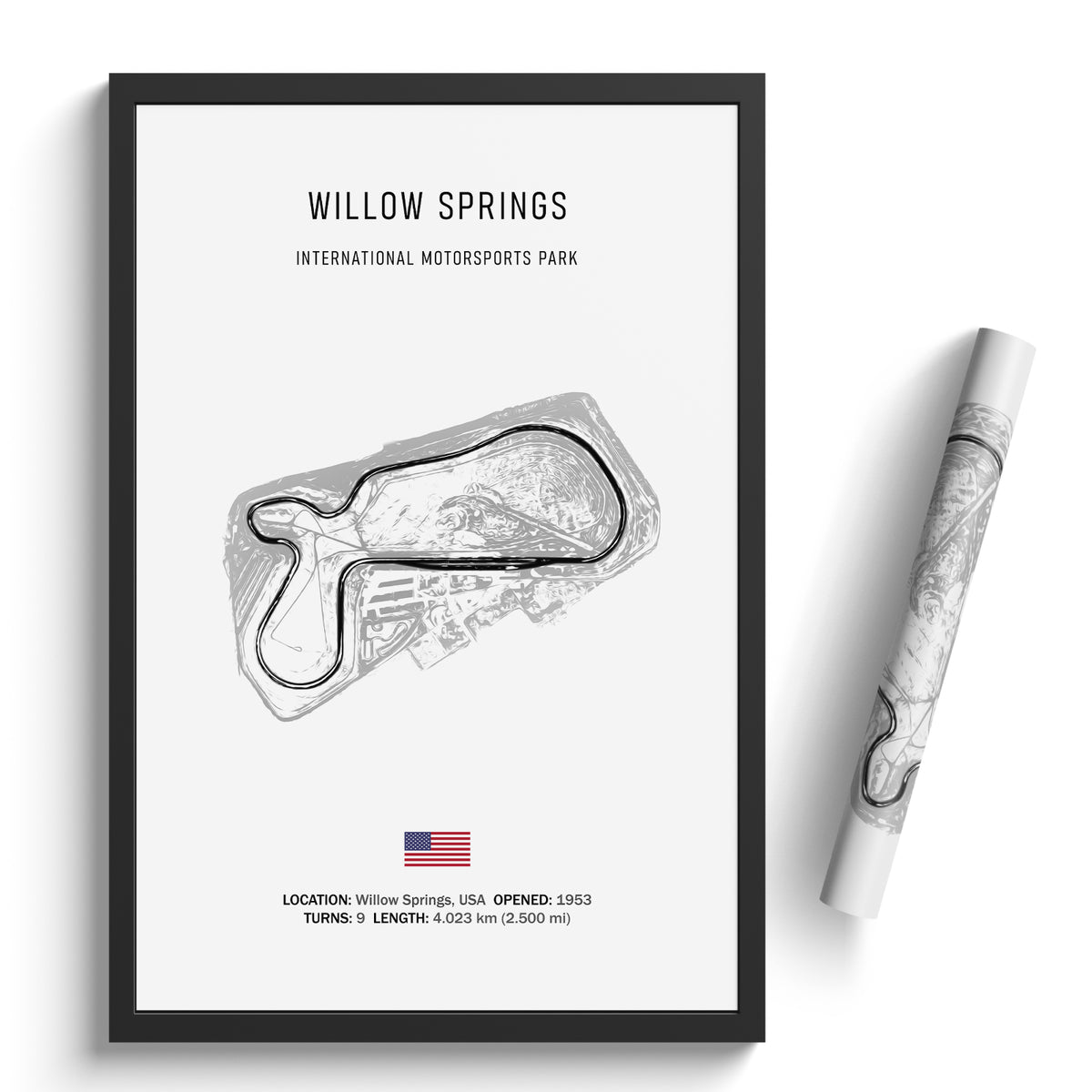 Willow Springs International Motorsports Park Racetrack Print