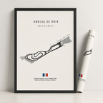 Load image into Gallery viewer, Anneau du Rhin - Racetrack Print (White)

