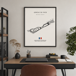 Load image into Gallery viewer, Anneau du Rhin - Racetrack Print (White)
