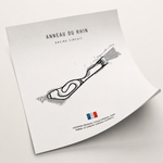Load image into Gallery viewer, Anneau du Rhin - Racetrack Print (White)
