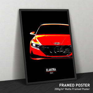 Hyundai Elantra 2021 - Sports Car Print