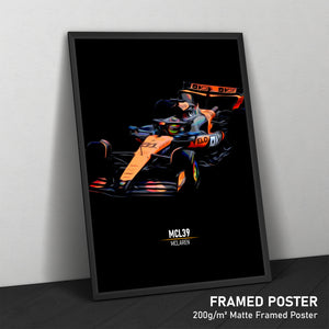 McLaren MCL39- F1 Race Car Print 2025 Side View