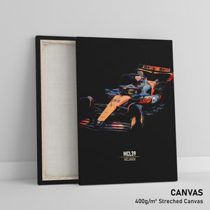 McLaren MCL39- F1 Race Car Print 2025 Side View
