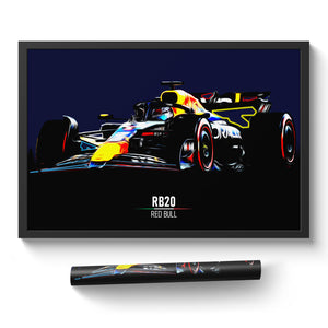 Red Bull Racing RB20 - Race Car Print