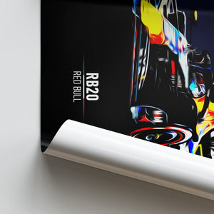 Red Bull Racing RB20 - Race Car Print