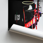 Charger l&#39;image dans la galerie, Ferrari SF24 - Race Car Print- White
