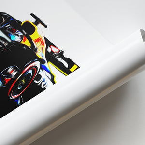 Red Bull Racing RB20 - Race Car Print- White