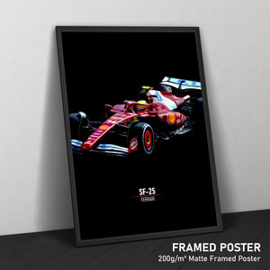 Ferrari SF25- F1 Race Car Print 2025 (sideview)