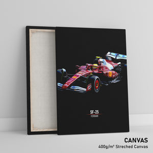 Ferrari SF25- F1 Race Car Print 2025 (sideview)