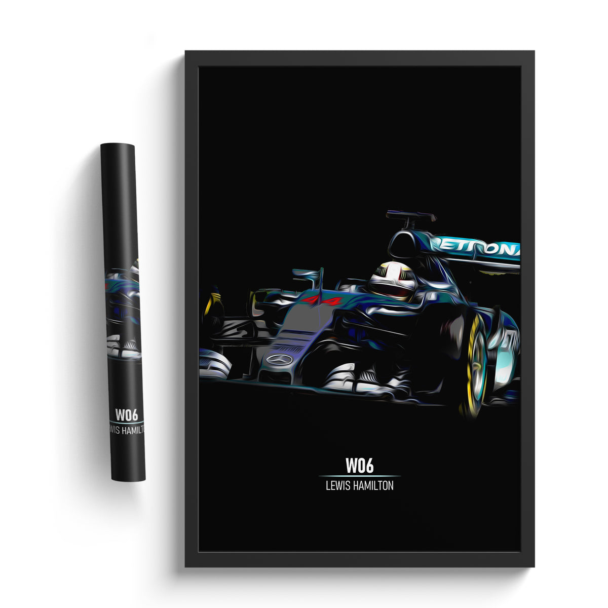 Mercedes W06, Lewis Hamilton 2015 - Formula 1 Print (Variant ...