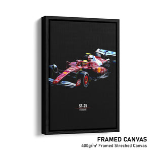 Ferrari SF25- F1 Race Car Print 2025 (sideview)