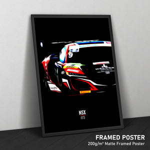 Acura NSX GT3 - Race Car Framed Poster Print