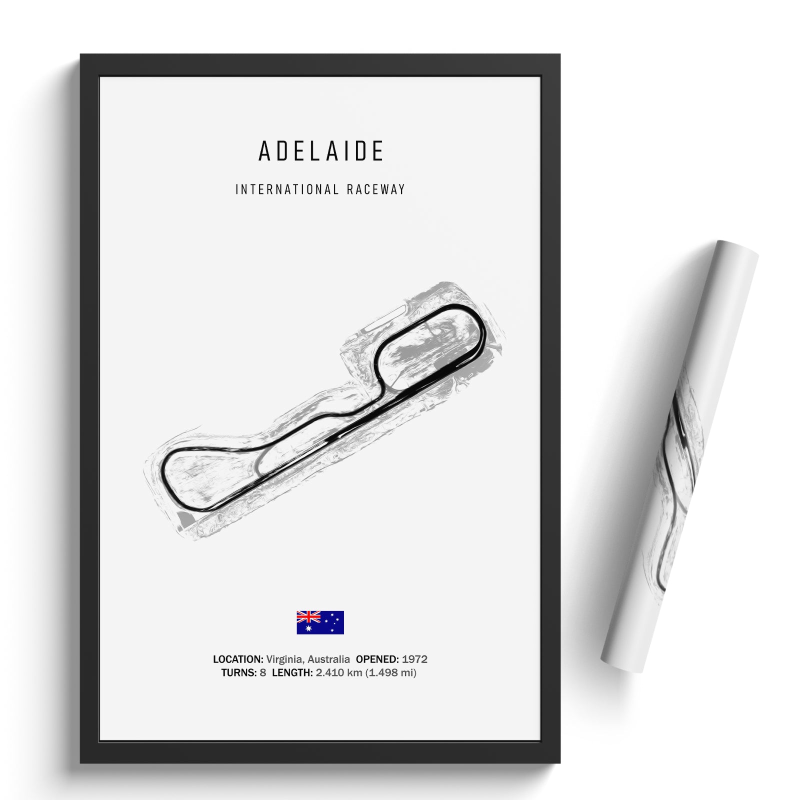 Adelaide International Raceway - Racetrack Print – Illustrated Tracks
