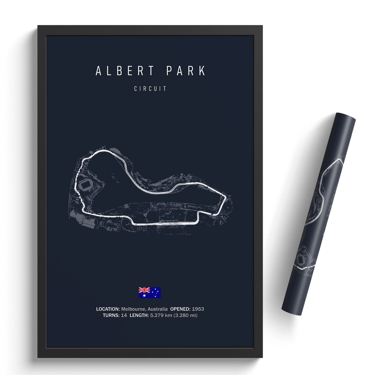 Albert Park Circuit - Racetrack Print – Illustrated Tracks