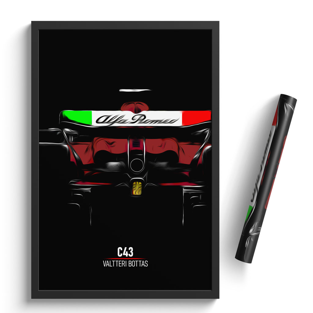 Alfa Romeo C43, Valtteri Bottas - Formula 1 Poster Print