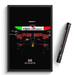 Load image into Gallery viewer, Alfa Romeo C43, Valtteri Bottas - Formula 1 Poster Print

