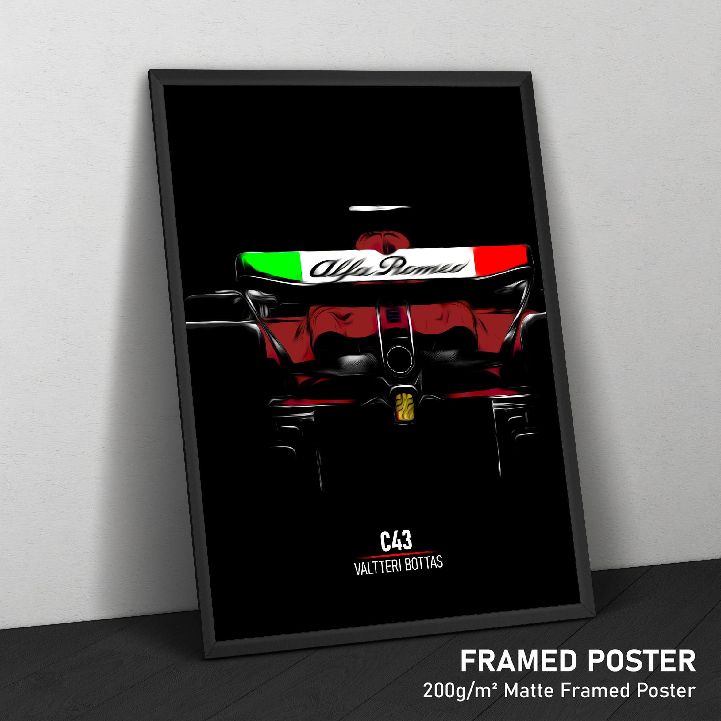 Alfa Romeo C43, Valtteri Bottas - Formula 1 Framed Poster Print