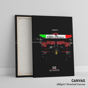 Alfa Romeo C43, Valtteri Bottas - Formula 1 Canvas Print