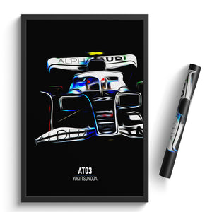 Alpha Tauri AT03, Yuki Tsunoda 2022 - Formula 1 Print