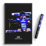 Load image into Gallery viewer, Alpine A522, Fernando Alonso 2022 - Formula 1 Print
