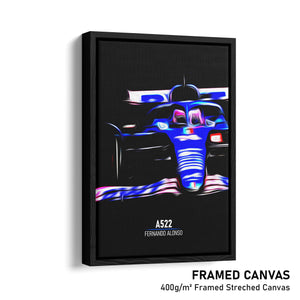 Alpine A522, Fernando Alonso 2022 - Formula 1 Print