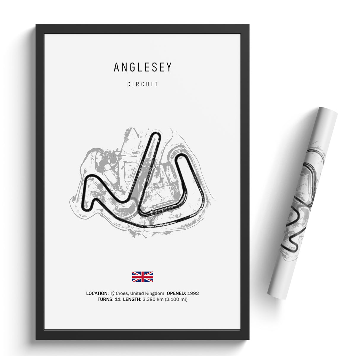 Anglesey Racing Circuit Anglesey Circuit - Racetrack Print – Illustrated Tracks