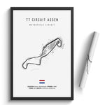 Load image into Gallery viewer, TT Circuit Assen (Motorcycle Circuit) - Racetrack Print
