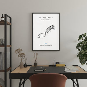 TT Circuit Assen (Motorcycle Circuit) - Racetrack Print