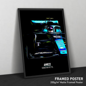 Aston Martin AMR22, Sebastian Vettel 2022 - Formula 1 Print