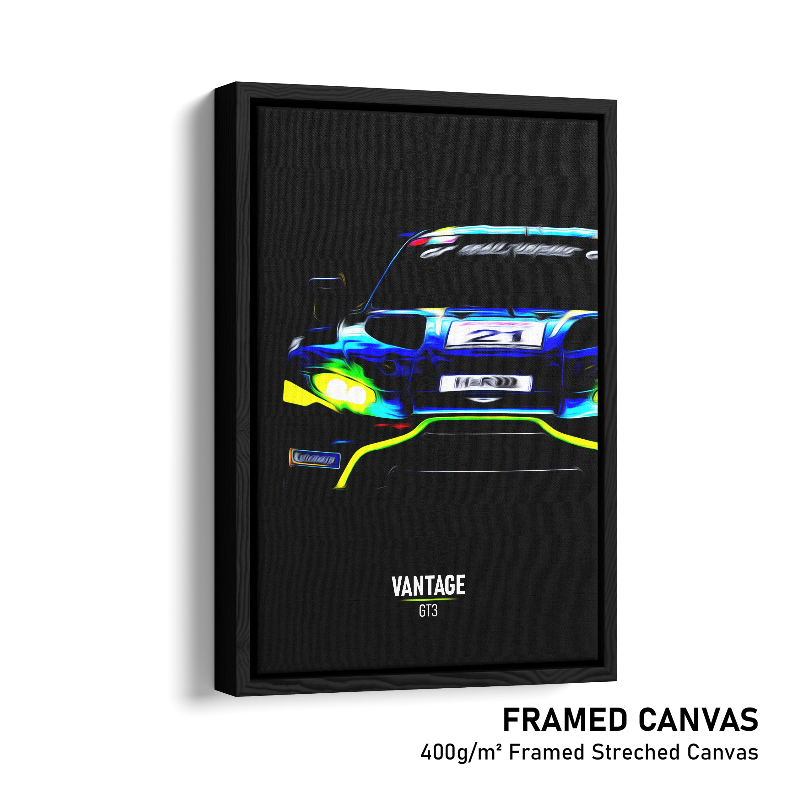 Aston Martin Vantage GT3 - Race Car Framed Canvas Print