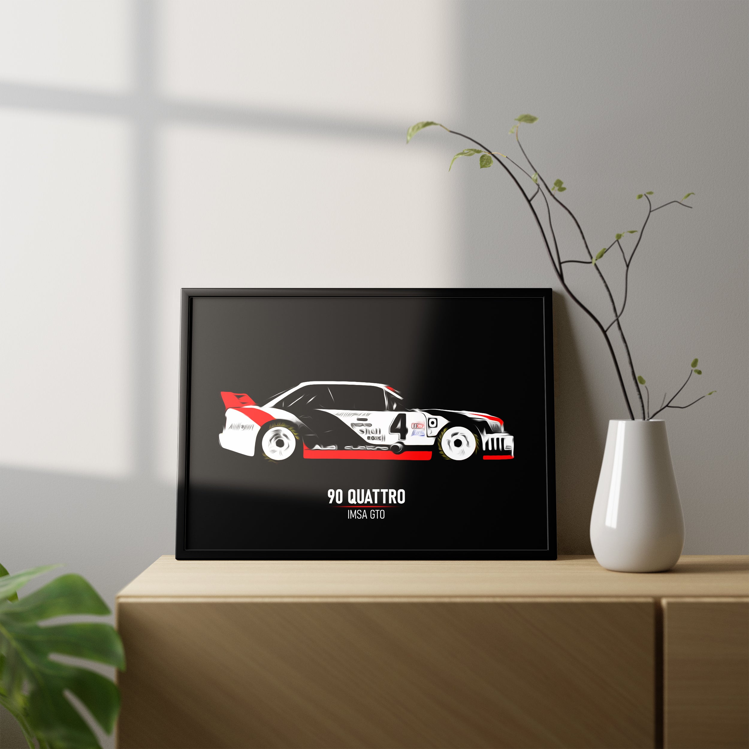 Audi 90 Quattro GTO - Race Car Framed Poster Print