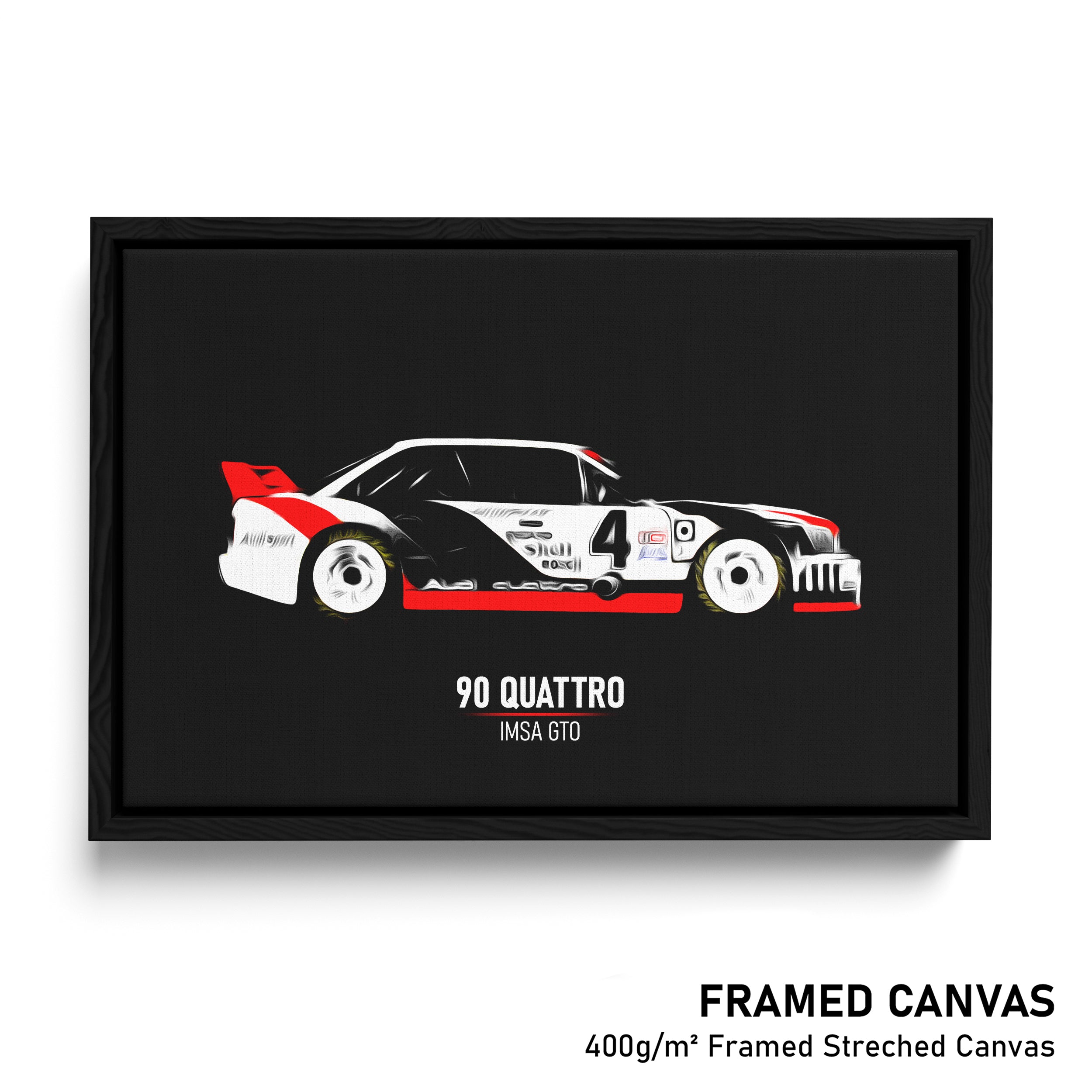 Audi 90 Quattro GTO - Race Car Framed Canvas Print