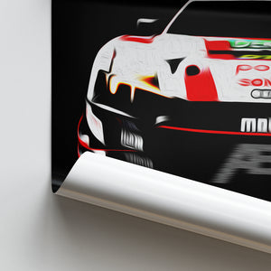 Audi R8 LMS GT3 DTM - Race Car Poster Print Close Up