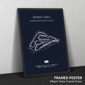 Autódromo de Buenos Aires Oscar y Juan Gálvez - Racetrack Print