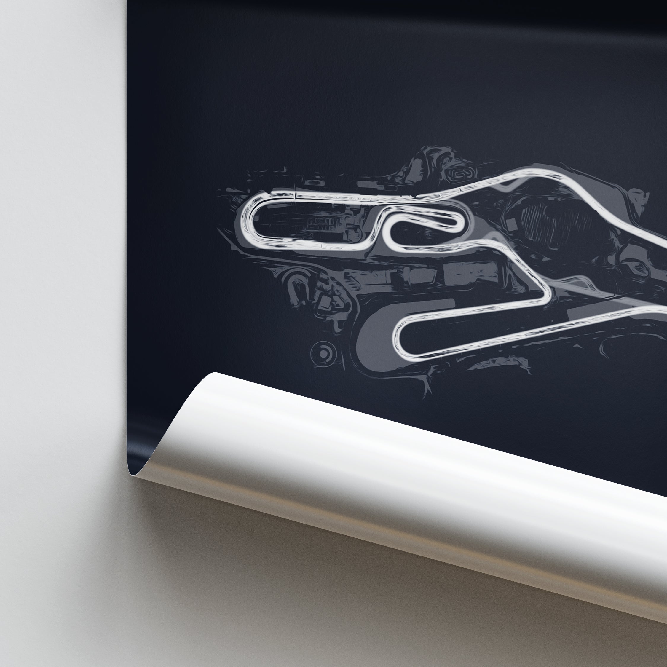 Autodromo Vallelunga Piero Taruffi - Racetrack Print – Illustrated Tracks