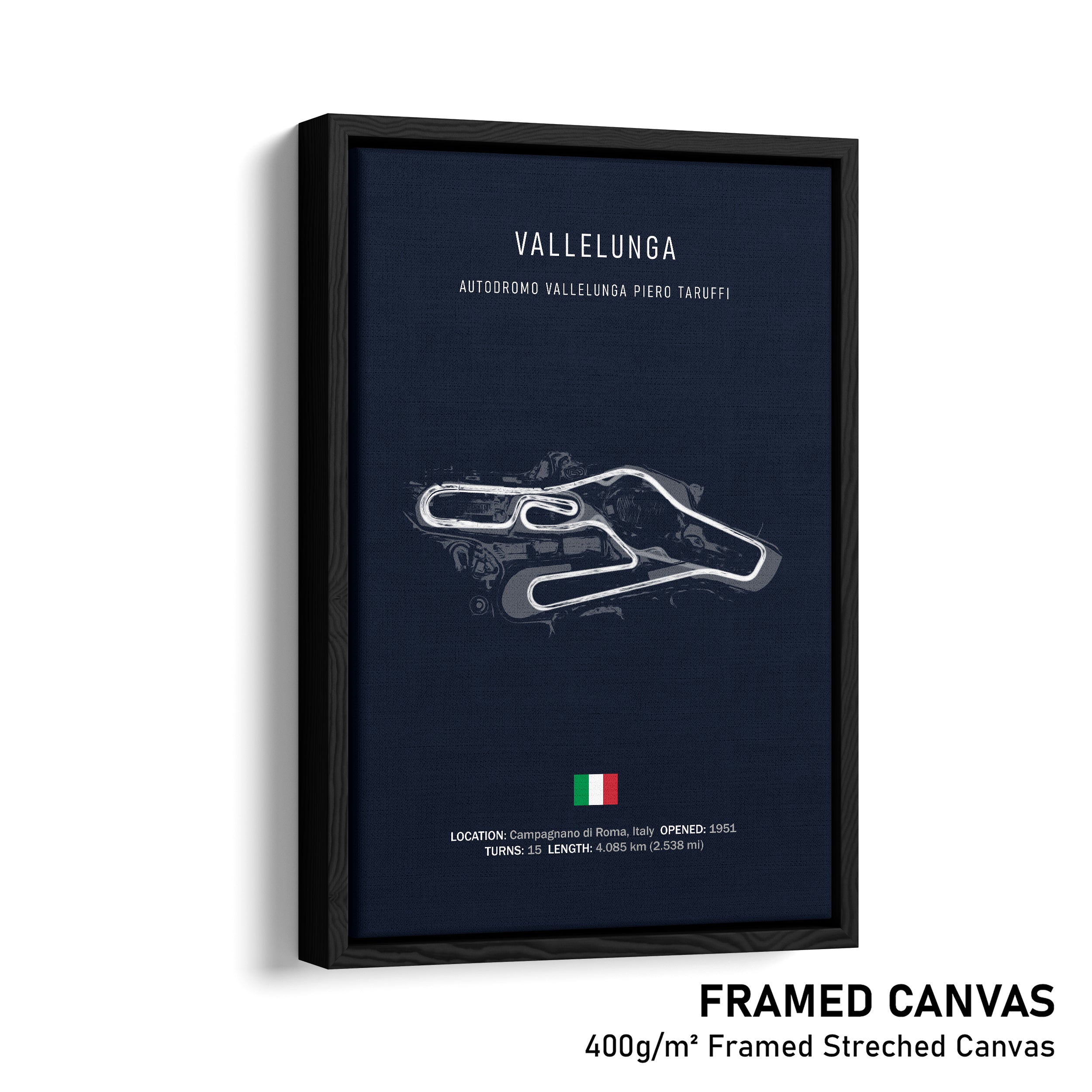 Autodromo Vallelunga Piero Taruffi - Racetrack Print – Illustrated Tracks