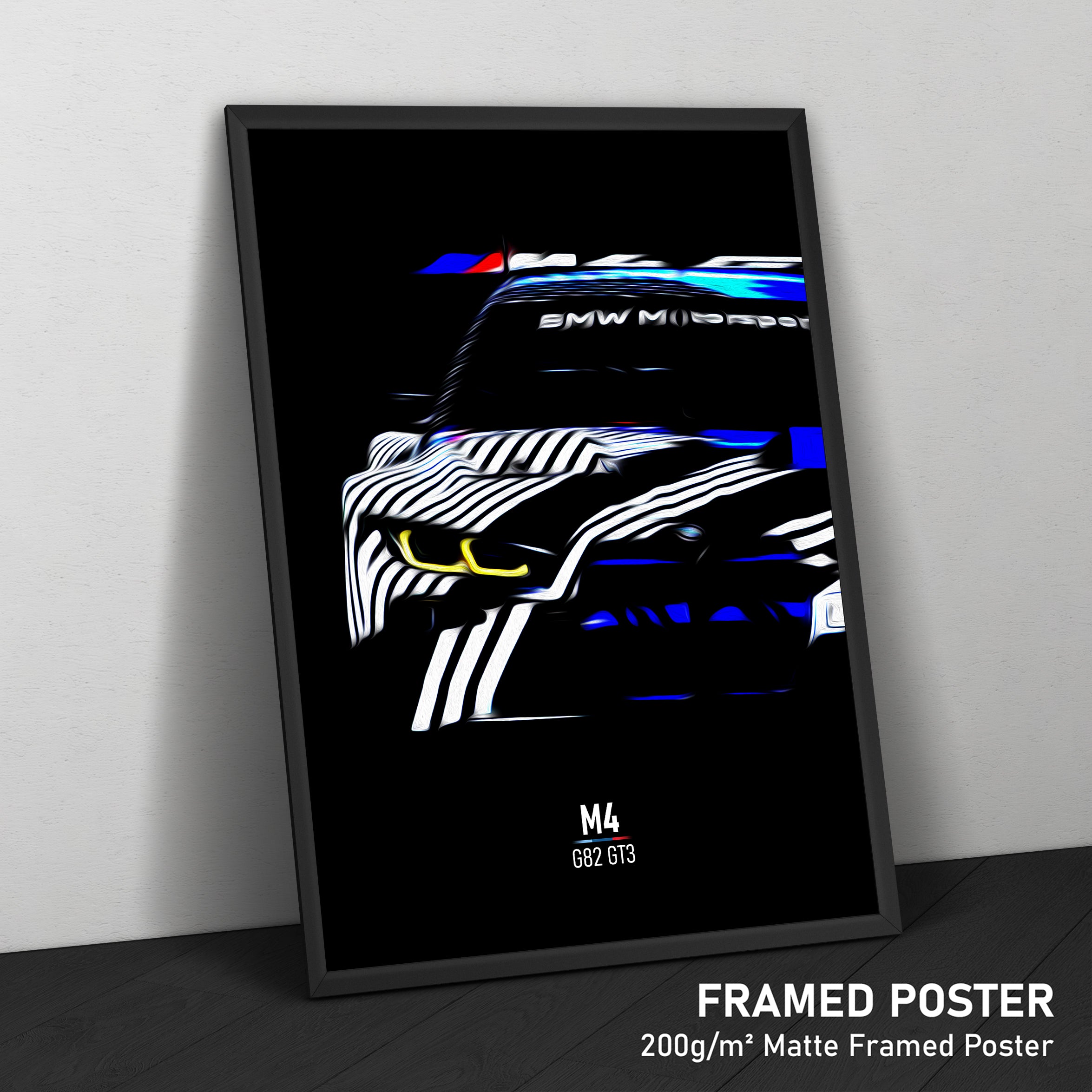 BMW M4 GT3 - Race Car Framed Poster Print