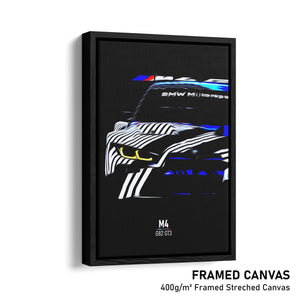BMW M4 GT3 - Race Car Framed Canvas Print