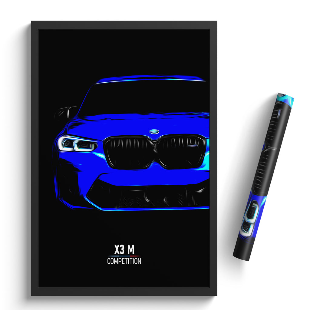 BMW X3 M Competition - Sports Car Poster Print