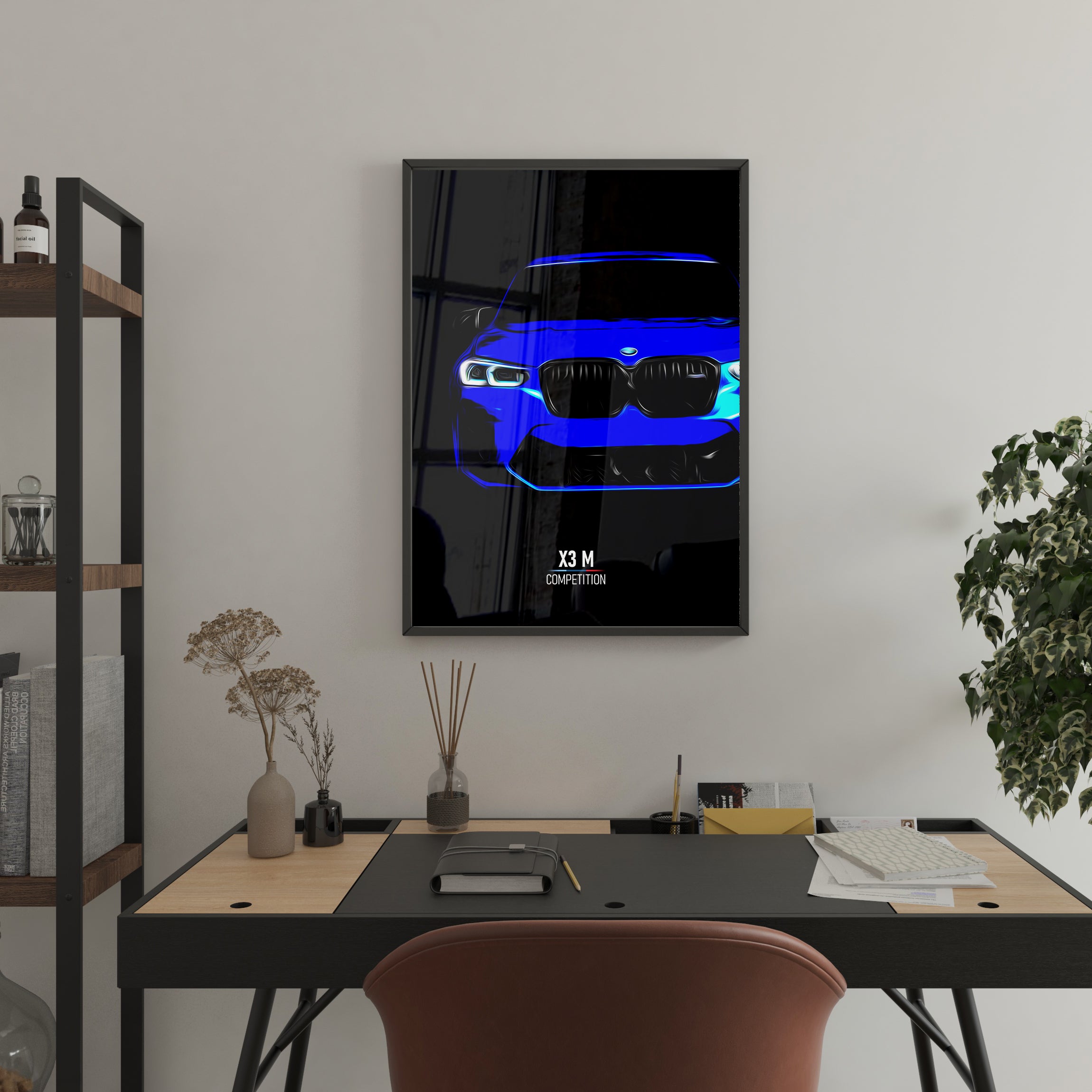BMW X3 M Competition - Sports Car Poster Print Wall Art