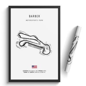 Barber Motorsports Park - Racetrack Print