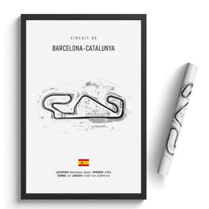 Circuit de Barcelona-Catalunya - Racetrack Print