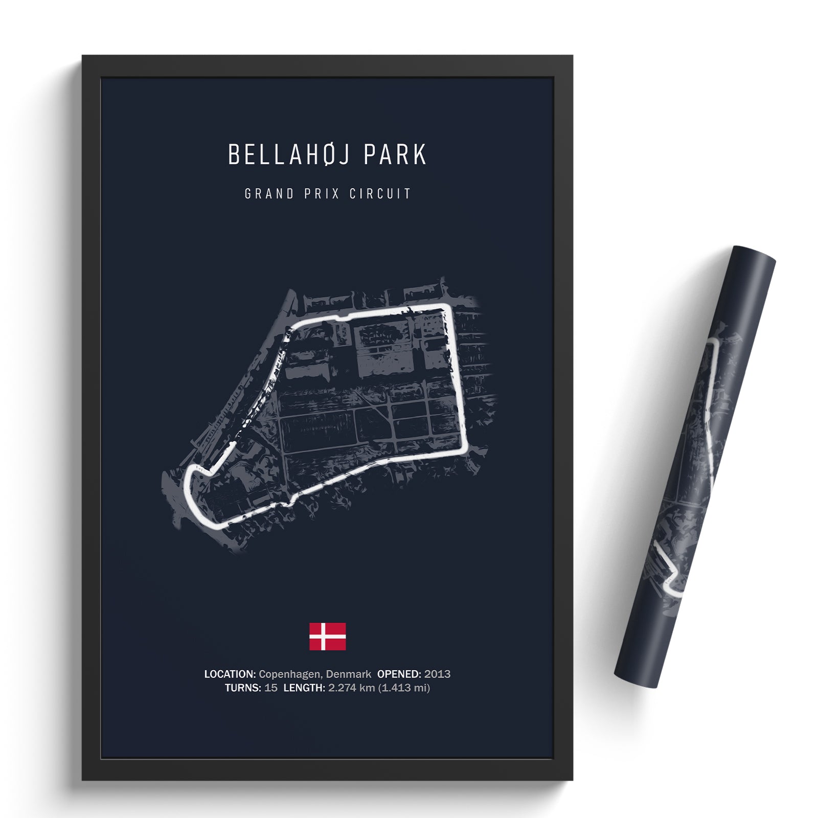Bellahøj Park - Racetrack Print – Illustrated Tracks