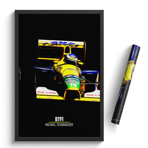 Benetton B191, Michael Schumacher 1991 - Formula 1 Print
