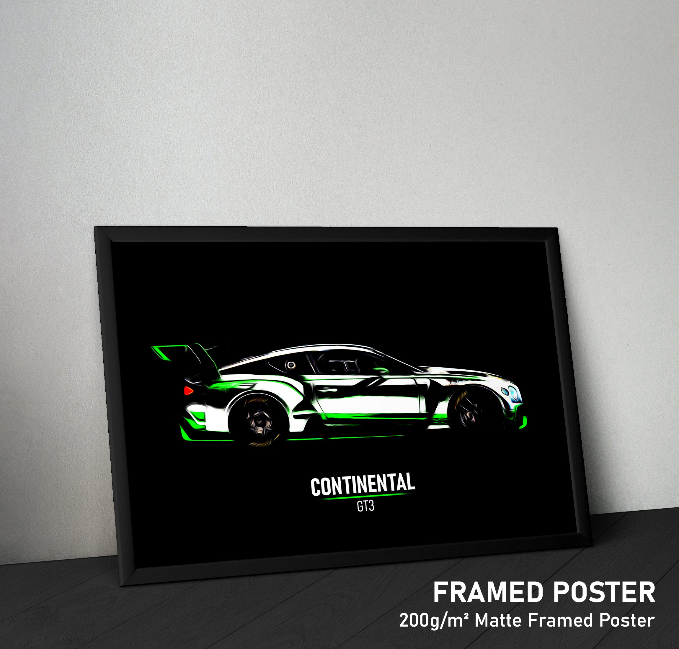 Bentley Continental GT3 - Race Car Framed Poster Print