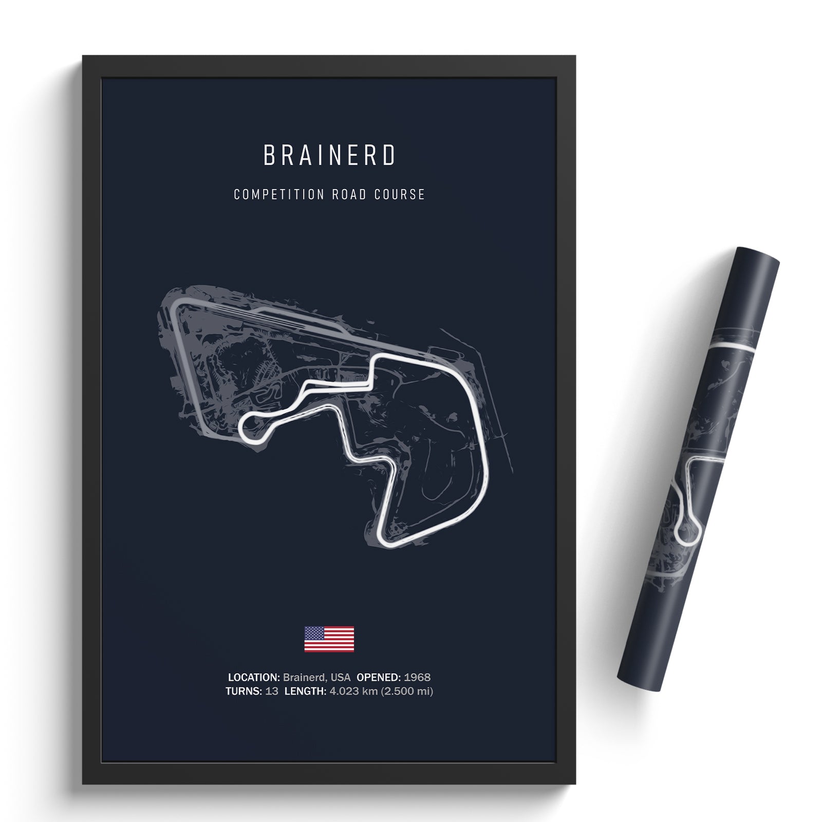 Brainerd (Competition Road Course) - Racetrack Print