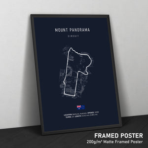 Mount Panorama Circuit Bathurst - Racetrack Framed Poster Print